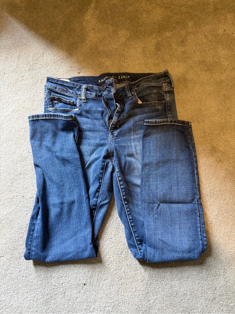 American Eagle Outfitters Straight Leg Jeans - Medium Blue